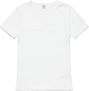 ONE Pack Women's Short Sleeves White V Neck TOP Sizes XXS-L Style 53407 (Size Small Style 53407 Womens White)