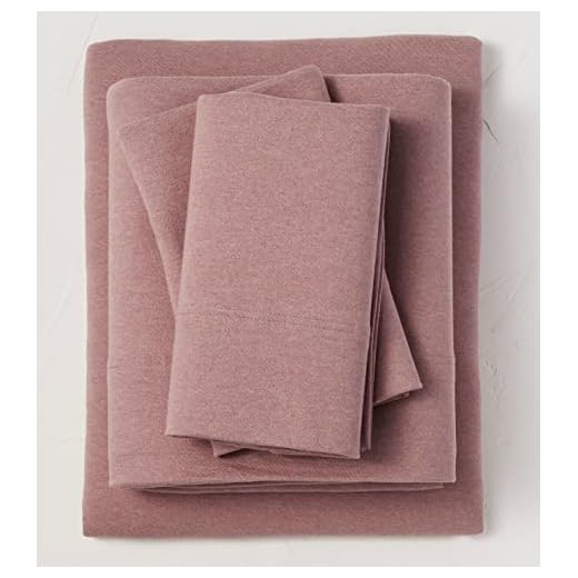 Casaluna Full 100% Washed Hemp Solid Sheet Set - Mesa Pink