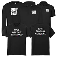 CUSTOMISABLE WORKWEAR SET: Complete branded apparel collection includes a T-shirt, sweatshirt, hoodie, and polo shirt, all featuring your custom company name or logo printed in any font and colour of your choice PROFESSIONAL BRANDING: Perfect for bus...