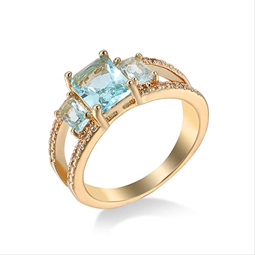 Aquamarine Ring Blue Sapphire Ring 925 For Women Jewelry Gemstone Ring Engagement Rings