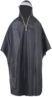 VORCOOL Men Women Cycling Bicycle Bike Rain Cape Poncho Hooded Windproof Rain Coat Mobility Scooter Cover Outdoor Camping Tent Mat with Transparent Cap (Navy Blue)