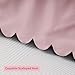 Scallop Edge Crib Skirt Pink, 100% Egyptian Cotton 400 Thread Count Crib Skirt Dust Ruffle,Double Layer,Durable,Smooth Toddler Bedding Skirt for Baby Girls or Boys, 52