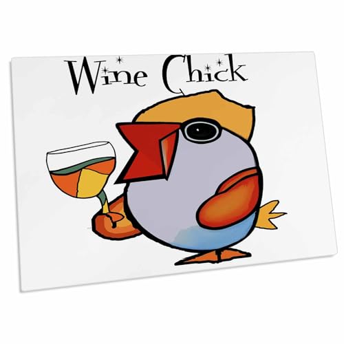 3dRose Funny Cute Cool Colorful Wine Chick Chicken Desk Pad miniatura 1