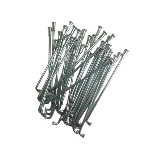 LMDO Lot de 37 rayons de vélo électrique 10G 3,0 mm de diamètre Longueur du vélo 55~160 mm + mamelon aiguilles à tricoter argentées (55 mm)