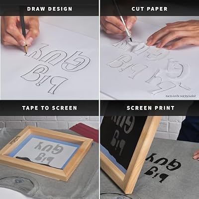 Speedball Introductory Screen Printing Starter Kit, Beginner Set with Frame, Inks, Tools & Guide - for Fabric and Paper