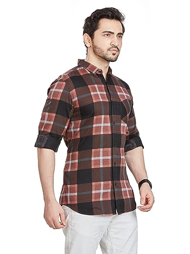 Image of BE ACTIVE Cotton Casual Checks Shirts for Men|| Casual Shirts for Men|| Mens Casual Shirts Full Sleeve