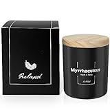 Relaxd Premium Myrrh & Tonka Scented Natural Soy Wax Candle (Myrrhaculous), Large, Long Lasting Arom