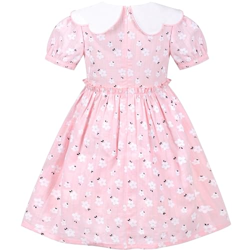 Sunny Fashion Girls Dress Purple Flower Summer Casual Dress Lace Size 6-142