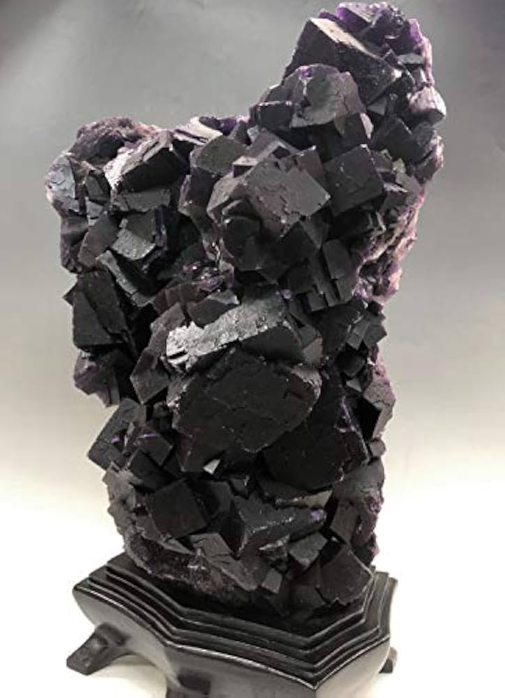 Amazon.co.jp: フローライト 蛍石 原石 台付き 鑑賞石 約24kg