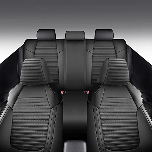 Lingvido Car Seat Covers Fits Rav4,Waterproof Faux Leather Automotive Seat Cover For Toyota Rav 4 2019 2021 2022 2023 Le,Xle,Xle Premium,Limited Full Set #TOP2