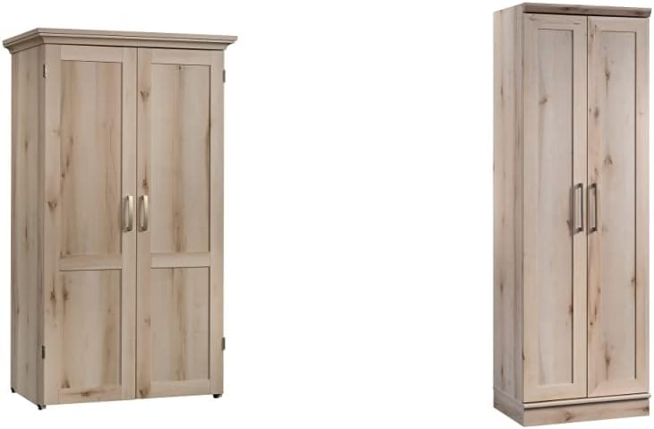 Sauder Miscellaneous Storage Craft & Sewing Armoire (Pacific Maple) HomePlus Two Door Storage Pantry Cabinet (Pacific Maple Finish)