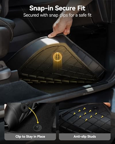 Image of 3W Floor Mats Fit 2022-2026 Toyota Tundra CrewMax Cab, TPE All-Weather