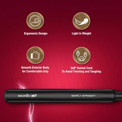 Ikonic Simply Straight Hair Straightener for Women Super Slim Rose Gold 1 inch Plates Compact Design Quick Heat Up Process Auto Controlled Heat Setting Suitable for all Hair... - Image 5