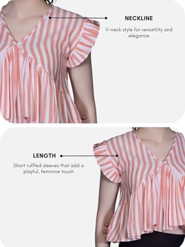 Image of DHRUVI TRENDZ Women's Cotton Regular Fit Top