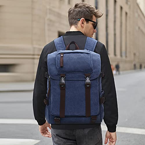 DORRISO Uomo Tela Zaino per Laptop Viaggio Zaino