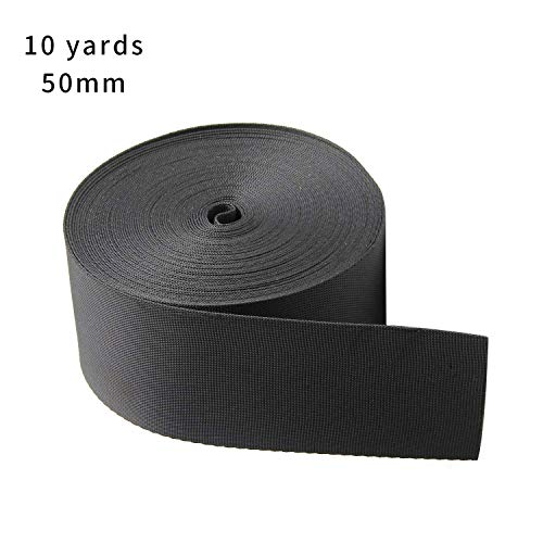 Golden Pearl Black 2 Inch Wide 10 Yards Nylon Heavy Duty Webbing Strapï¼ŒPolypropylene Heavy Straps for Bags, Hammocks, Outdoor Climbing and DIY Making Luggage Strap, Pet Collar, Backpack Repairing