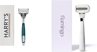 & Flamingo Razor Bundle, His and Her Shaving Razor with Chrome Handle