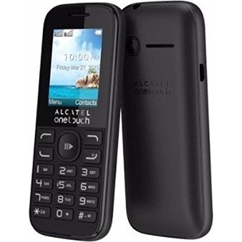Alcatel OT-1052G One Touch 1052 Handy - schwarz - Bluetooth, VGA-Kamera für Fotos und Videos, Diktiergerät, Taschenlampe, Grosse Tasten (Seniorenhandy), microSD HC Slot bis 32GB, FM-Radio