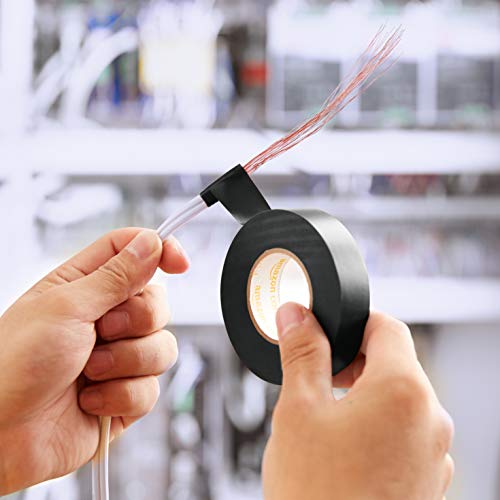 Amazoncommercial Vinyl Electrical Tape, 3/4 In X 60 Ft X 0.007In (19 Mm X 18.3 M X 0.18Mm), Black, 6-Pack #TOP4