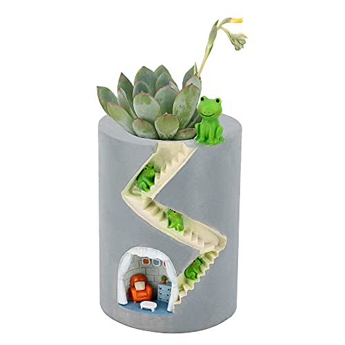 Segreto Creative Plants Pot Flower Pots Frog Resin Planter Vase