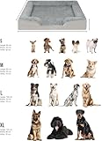 normani Ergonomisches Hundebett für große, mittlere und kleine Hunde - Orthopädisches Hundekissen - Hundecouch mit hohem Rand Grau 70 cm x 100 cm x 18 cm