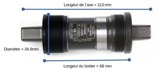 Boîtier De Pédalier Carré SHIMANO BB-UN26 – BSA 68-113MM – Axe De Cartouche Neuf