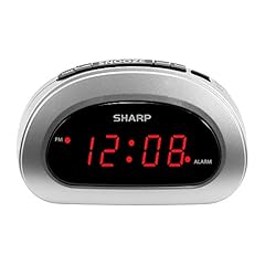 Sharp Small Digital Alarm Clock with Snooze and Battery Backup, Easy to Use Top Button Controls for photo Sharp Small Digital Alarm Clock with Snooze and Battery Backup, Easy to Use Top Button Controls for