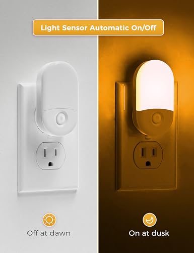 Image of L LOHAS LED Amber Night Light, Night Lights Plug into Wall[4 Pack], 2000K