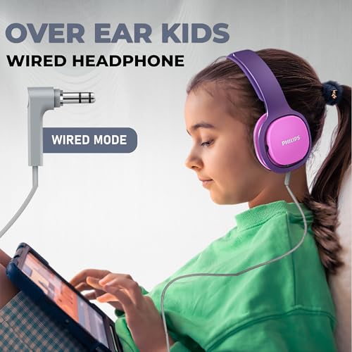PHILIPS Kids Headphones with Cord, On-Ear Wired Headphones for Kids with Comfortable Fit & Clear Stereo Sound, 85dB Volume Limiter Headset for School/Tablet/iPad/Kindle, Ideal for Girls & Toddlers - Image 6