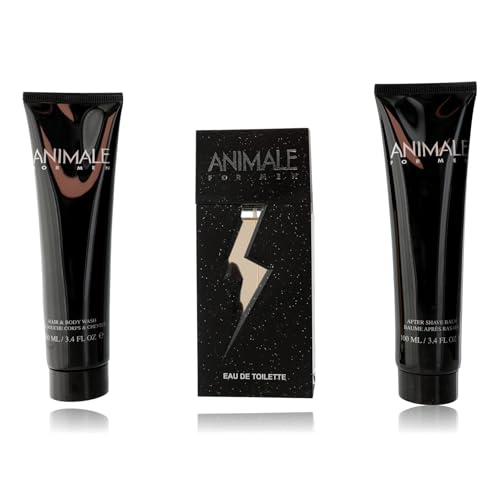 Recopilación de Perfume Animale para Hombre - los preferidos. 33 Set Animale Men (3 Pc Set) 3.4 Oz. / 3.4 Balm / 3.4 Sh Gel