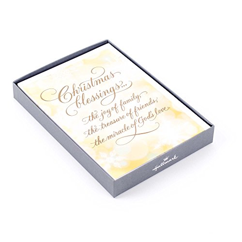 Hallmark Religious Boxed Christmas Cards, Christmas Blessings (12 Cards and 13 Envelopes)