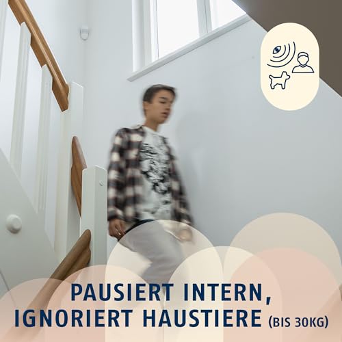 ABUS Bewegungsmelder f&uuml;r die Funk-Alarmanlage Smartvest Pro - kabellos - f&uuml;r Flur, Wohnzimmer, Technikraum, Keller und andere R&auml;ume - Montage durch Schrauben oder Kleben - haustierfreundlich - wei&szlig;