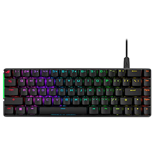 ROG Falchion Ace - Tastiera Gaming Meccanica RGB 65% Compatta, ROG NX Rete Lubrificata, Schiuma Ammortizzata, Tasti ABS, Funzionalità KVM, Tre Angoli, Custodia, Nero - QWERTY Italiano - Tastiera gaming - Immagine 10