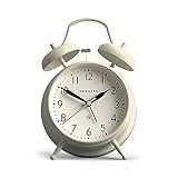 NEWGATE® Classic Twin Bell Alarm Clock - The Covent Garden Metal Alarm Clock - Bedroom Accessories...