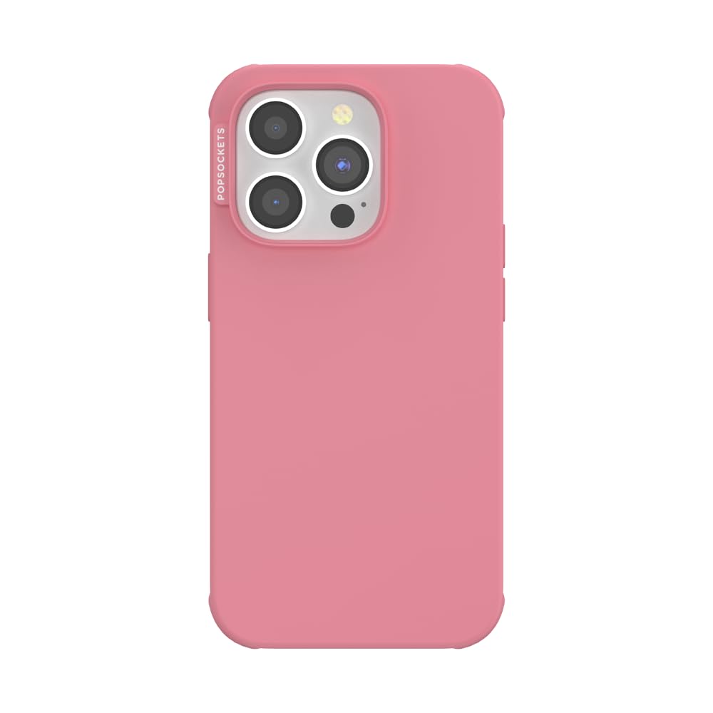 PopSockets iPhone 14 Pro Phone Case with MagSafe, Wireless Charging Compatible, Pink - Putty