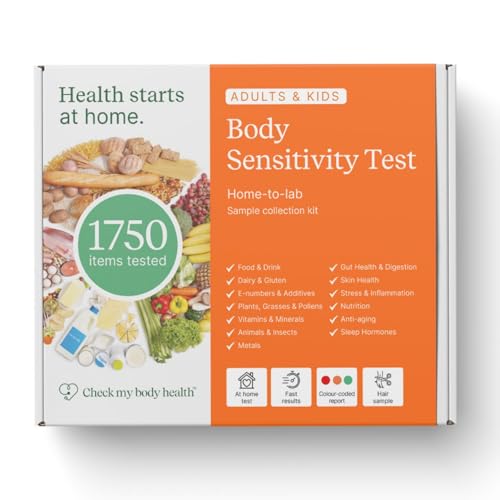 Check My Body Health 1 750 Items Body Food Sensitivity Test Kit for Adults and Kids Food Intolerance Test Kit At-Home Hair Test with Results in 35 Days + Nutritional Support & Meal Planner