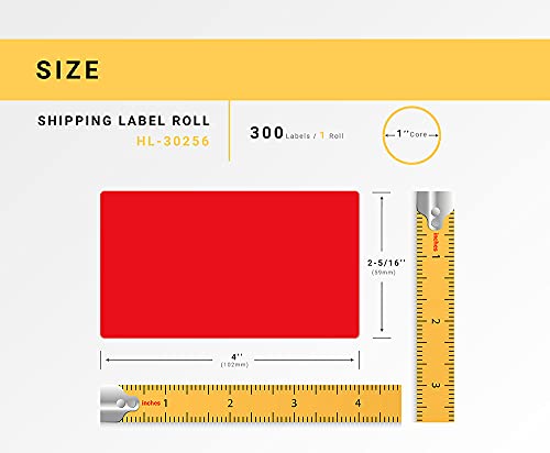 Houselabels Compatible Dymo 30256 Red Shipping Labels (2-5/16" X 4") Compatible With Rollo, Dymo Lw Printers, 6 Rolls / 300 Labels Per Roll #TOP2