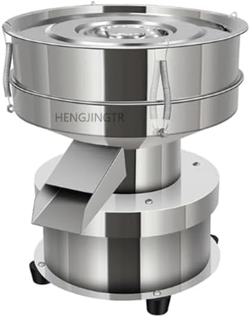 50W Electric Mechanical Sieve Shaker Stainless Steel Flour Sieve for Food Industrial Vibrating Sieve Machine with 2 Sieves Sieve Height 10Cm(220V)