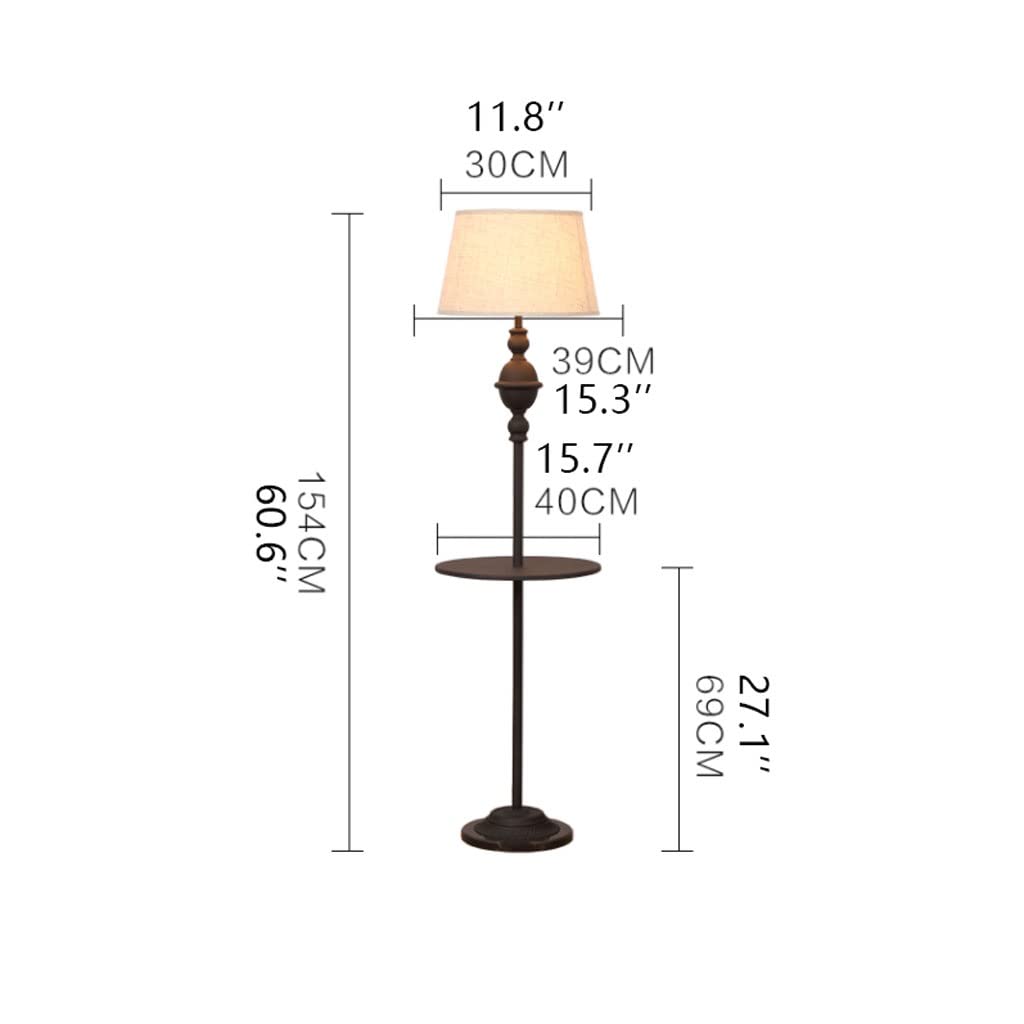n Prosta żelazna lampa podłogowa z pilotem zdalnego sterowania regulowane półki lampa materiałowa nowoczesna lampa stojąca do salonu sypialni nauki czytania.