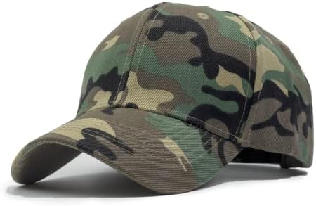Utmost Baseball Cap Adjustable Size for Running Workouts and Outdoor Activities All Seasons, 1pc Camo Woodland, One size