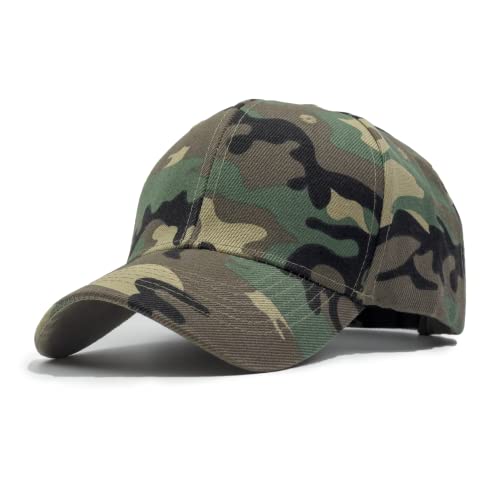 Utmost Structured Baseball Cap with Adjustable Closure – Performance Hat for Outdoor Activities and Custom Embroidery (1pc Camo Woodland)
