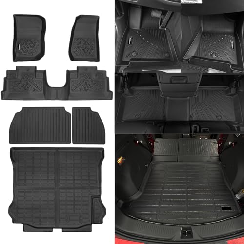 Naibeve Floor Mats for Jeep Wrangler JK 4-Door 2007-2013 - All Weather Custom Fit for Jeep Wrangler JK Floor Mats & Cargo Mats & Backrest Mats Accessories