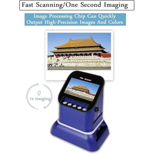 Scanner digitale per pellicola converte diapositive e negativi da 35 mm in JPEG, risoluzione 22 MP con scheda di memoria 8G, ideale per ricordi di viaggio in famiglia