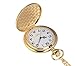 I-MART Smooth Vintage Pocket Watch with Chain (Gold)