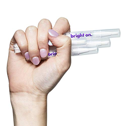 bright on Teeth Whitening - 8 Premium Hydrogen Peroxide Whitening Pens, Brighten 3x Faster Than Strips - 12 Month Supply, Mint