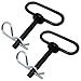 YuGtcen 1/2x3 inch Hitch Pin 2pcs, Tractor Towing Hitch Pin and Clip, Black Handle Trailer Hitch Pin Gate Pins for Towing RV, Truck, Boat, Car, Tractor (2pack)