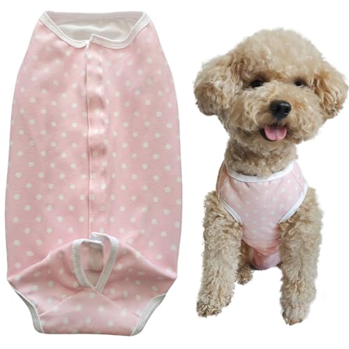 Image of Dog Surgical Recovery Suit, Spay Recovery Suit for Small Medium Dog, Post Surgery Dog Onesie for Male Female Puppy (Pink-M)