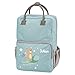 Mein Zwergenland Happy Style Teens Rucksack blau, Kinderrucksack Bär mit Sternen mit Name, lässiger Backpack personalisierbar für Kinder