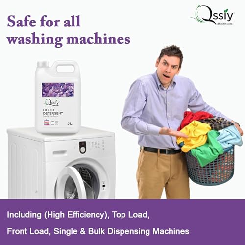Image of Qssiy Liquid Laundry Detergent, Lavender, Concentrated Stain Remover for Hand and Machine Wash