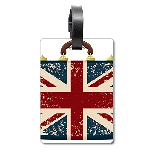 Étiquette de valise drapeau britannique pour identification de bagage voyage
